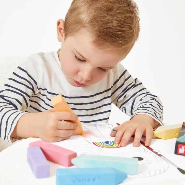 Janod sidewalk chalks set of 6, imported from the UK
