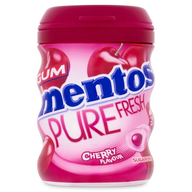 Mentos Pure Fresh Cherry sugar free chewing gum 70g, imported from the UK