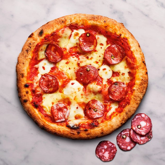 Crosta Mollica Salami Napoli Pizzetta frozen pizza, UK version