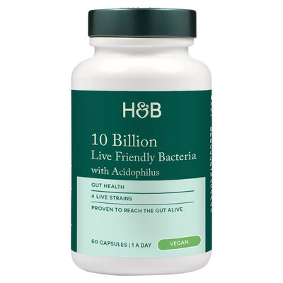 M&S Holland & Barrett 10 Billion Live Friendly Bacteria + Acidophilus Probiotic Supplement 60 Capsules - اشترِ عبر الإنترنت من McGrocer