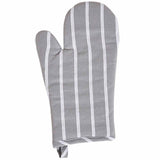 M&S Butchers Stripe Oven Glove in Grey, imported from the UK