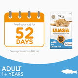 IAMS adult dry cat food Ocean Fish 3kg, UK version