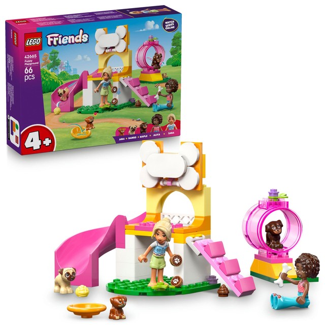 LEGO Friends Puppy Playground building set for ages 4+, UK version