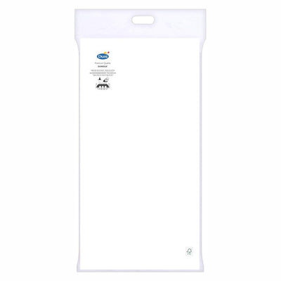 Duni White Dunisilk Disposable Table Cover 138x220 سم