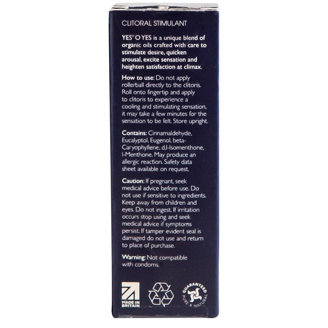Yes Organic Clitoral Stimulant 10ml bottle (British brand)