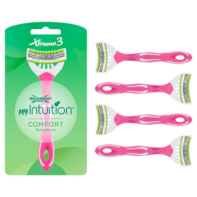 Wilkinson Sword women's disposable razors sensitive 4-pack, UK version