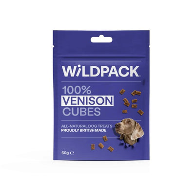 M&S Wild Pack 100% Venison Cubes Dog Treats 60g- Buy online at McGrocer