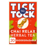 Tick Tock Chai Relax herbal tea bags 20 count (British brand)