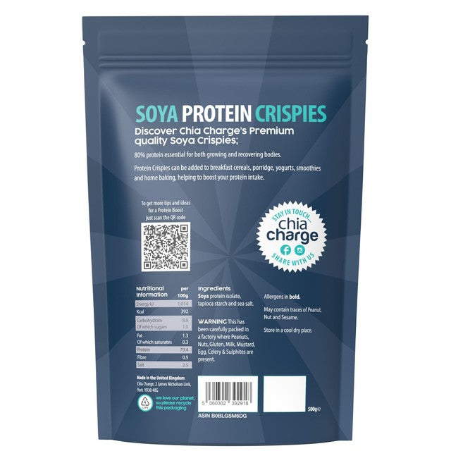 The Chia Charge soya protein crispies 500g - British product