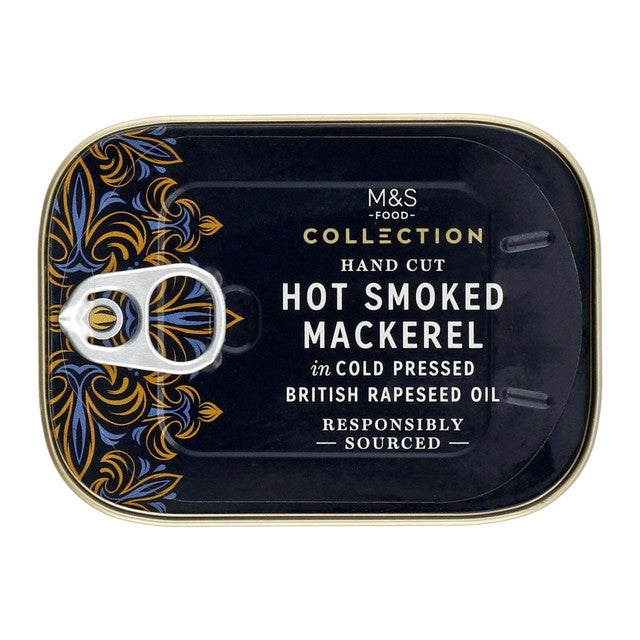 M&S Hot Smoked Mackerel 110g, imported from the UK