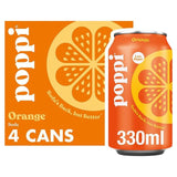 Poppi orange soda cans 330ml (British brand)
