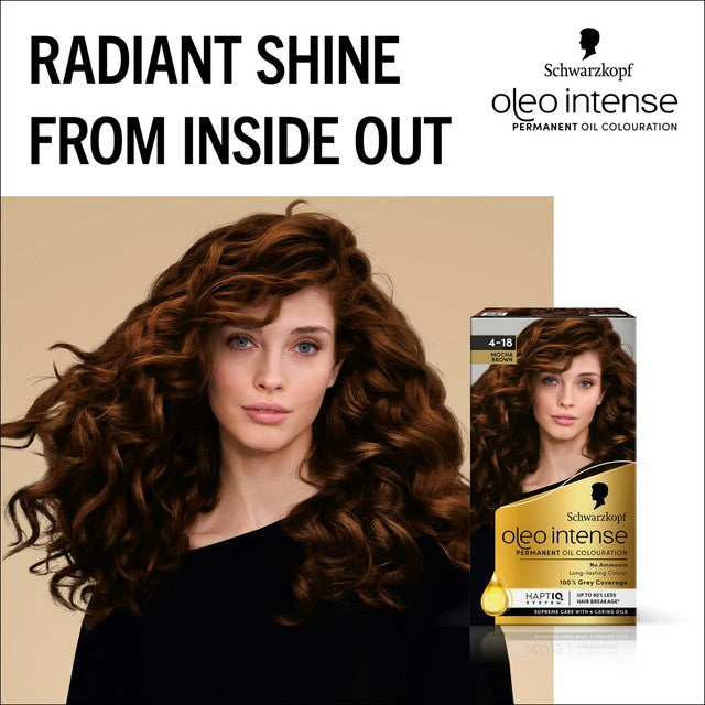 Schwarzkopf Permanent Hair Dye Mocha Brown 4-18 115ml, imported from the UK