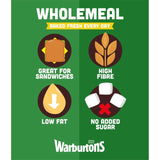 Warburtons wholemeal sliced bread 800g (British brand)