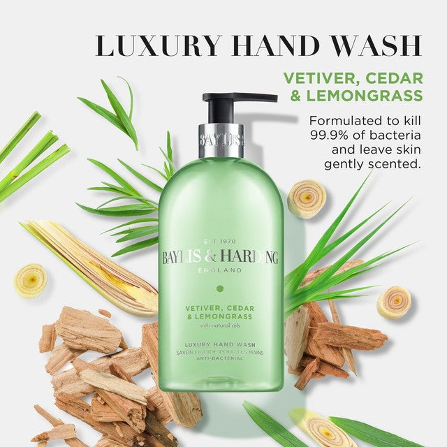 Baylis & Harding Vetiver Cedar Lemongrass hand wash 500ml - British product