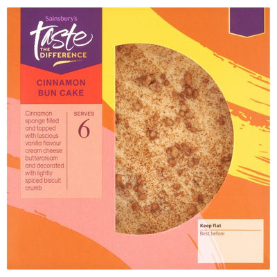 Sainsburys Sainsburys Cinnamon Bun Cake Taste the Difference 345g- Buy online at McGrocer