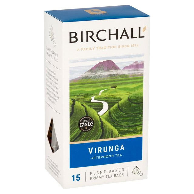 Birchall Virunga Afternoon Tea 15 Prism Tea Bags - British product