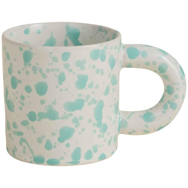 M&S mint splatter stoneware mug - British product
