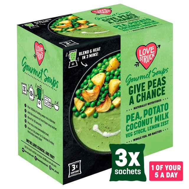 Love Struck frozen pea and potato soup mix - British product