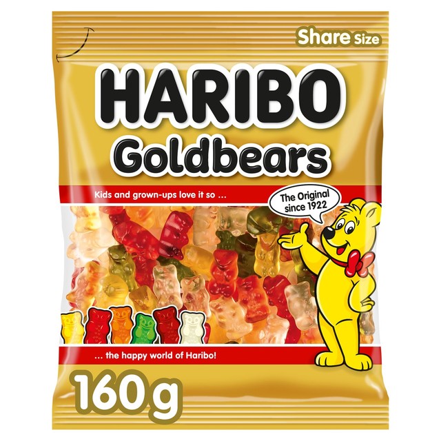 Haribo Goldbears fruit flavour jelly sweets 160g sharing bag, UK version
