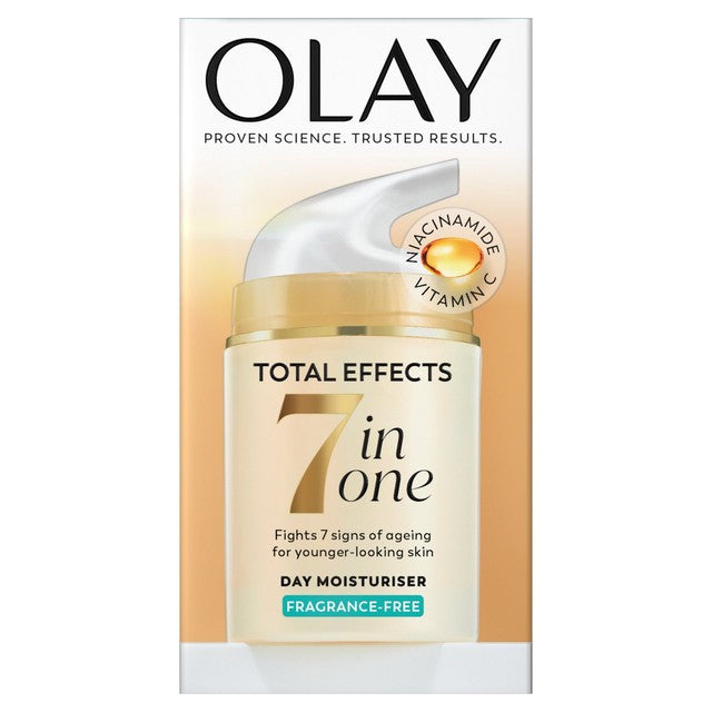 Olay Total Effects fragrance free anti-ageing moisturiser 37ml, imported from the UK