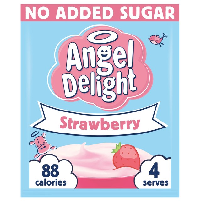 Angel Delight strawberry no added sugar instant dessert mix 47g - British product