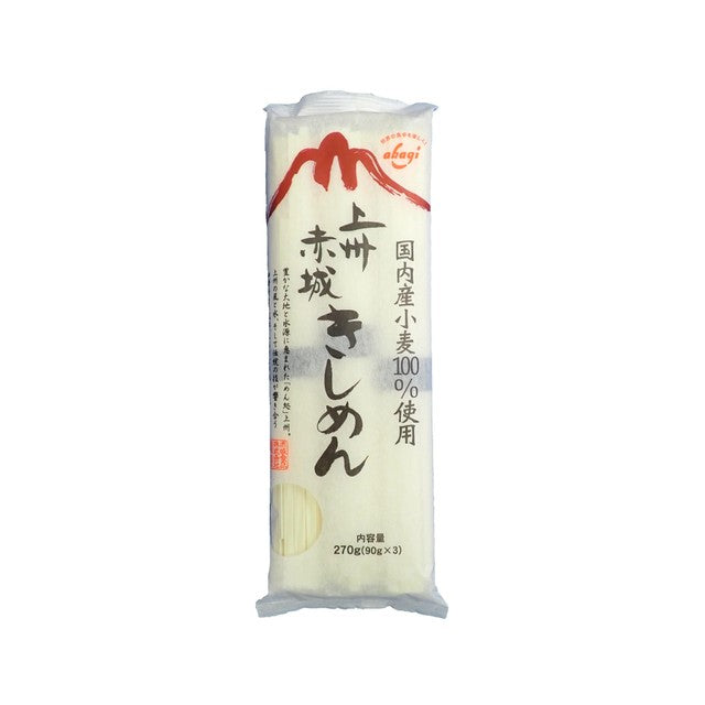 Akagi Joshu Kishimen Japanese flat wheat noodles 270g - British product