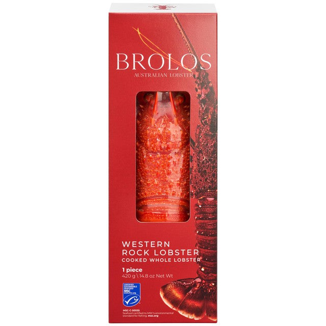 Brolos Western Rock Lobster Whole frozen lobster 420g - British product
