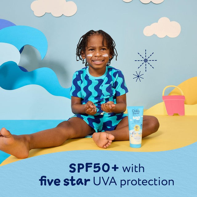 Childs Farm Bluey SPF50+ sun cream, UK version