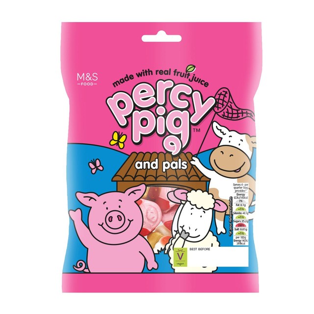 M&S Percy Pig fruit gums assorted flavours 170g imported from the UK