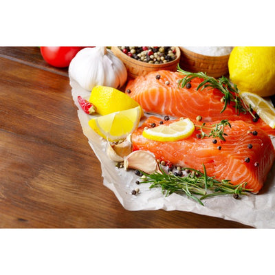 فيليه سمك السلمون Russell's Skin On Mid/Tail Fillets 240 جرام