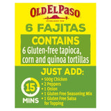 Old El Paso gluten free tortilla wraps 6 pack, imported from the UK