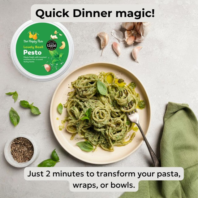 The Happy Pear Lovely Basil Pesto sauce 135g (British brand)