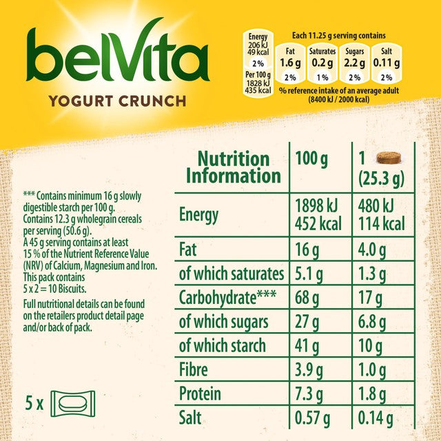 Belvita breakfast biscuits yogurt crunch - British product