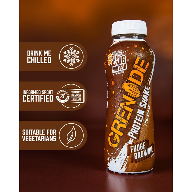 Grenade Fudge Brownie protein shake 330ml, UK version