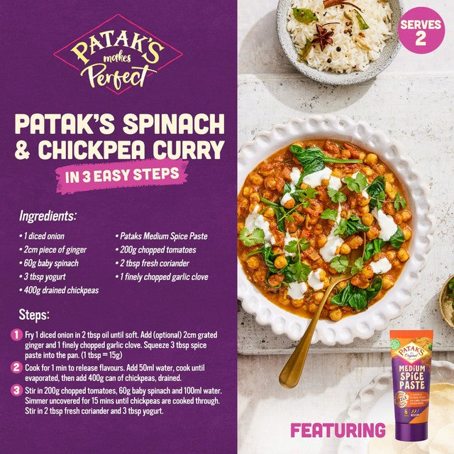 Patak's medium curry spice paste 135g, imported from the UK