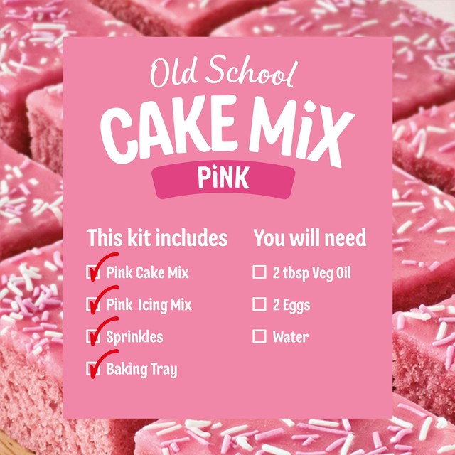 Dr. Oetker pink vanilla traybake mix 436g - British product