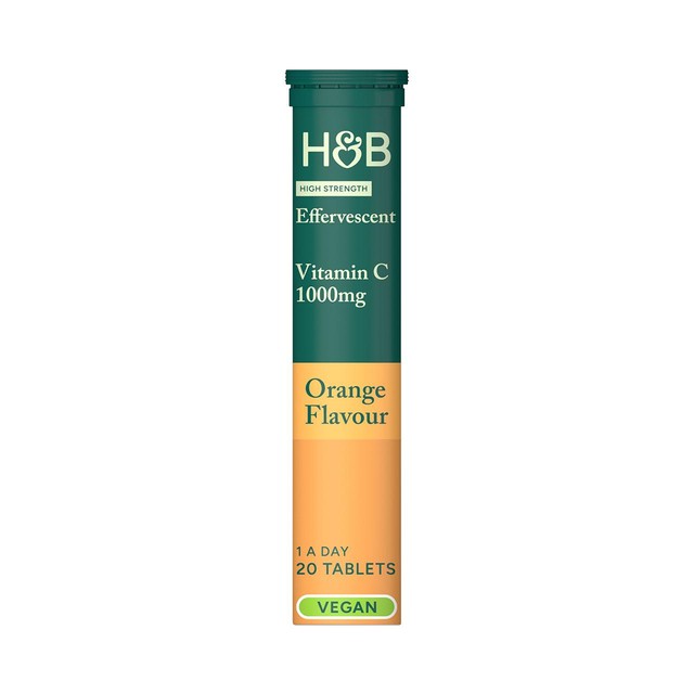Holland & Barrett Vitamin C tablets orange flavour 20 pack, UK version