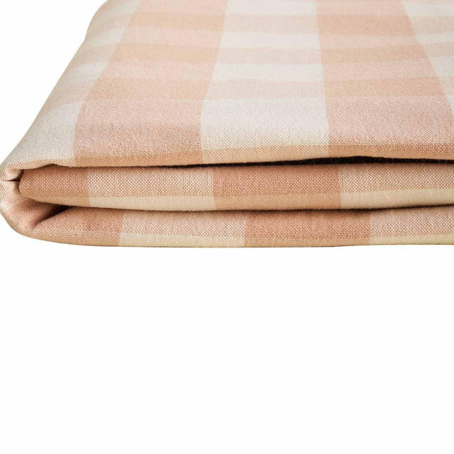 M&S blush pink gingham tablecloth, UK version