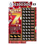 National Lottery 3 300000 Super 7s Scratchcard Game