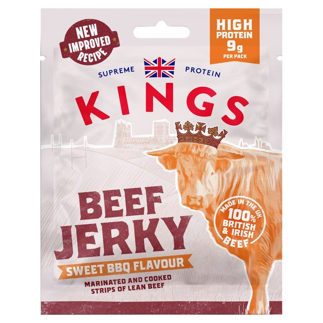 Kings Elite Snacks BBQ beef jerky 25g, UK version