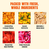 Pollen + Grace Tikka chickpea and vegetable hot bowl 400g, imported from the UK