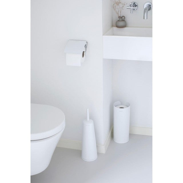 Brabantia white toilet brush set - British product