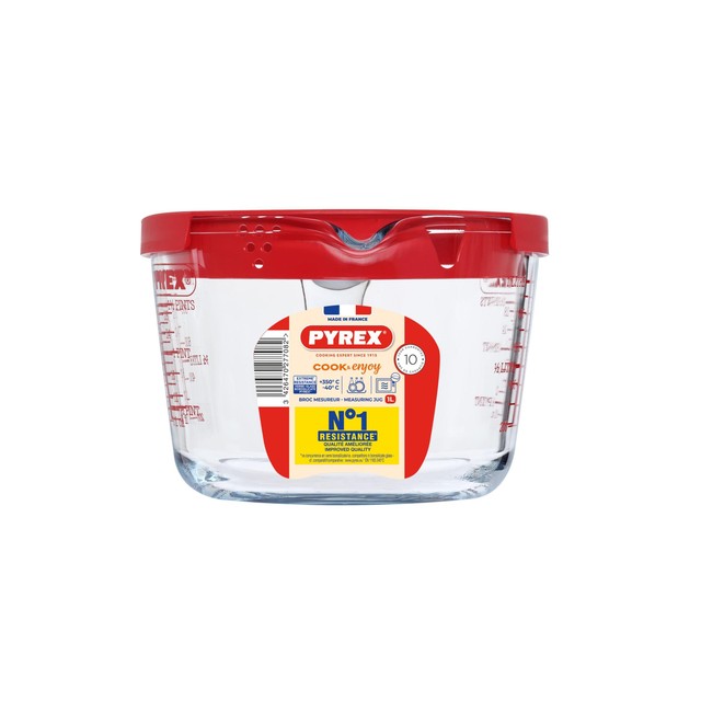 Pyrex Jug with Lid 1L, imported from the UK