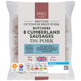 M&S Cumberland pork sausages 454g, imported from the UK