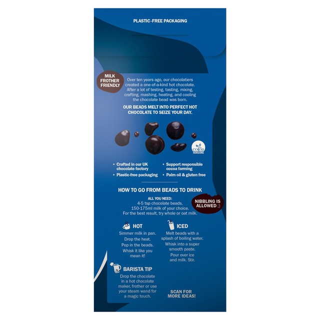 Cocoa Canopy Super Dark hot chocolate beads 225g - British product