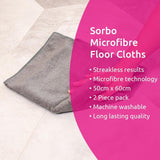 Sorbo Microfibre Floor Cloth 2pk 50 x 60 cm (British brand)