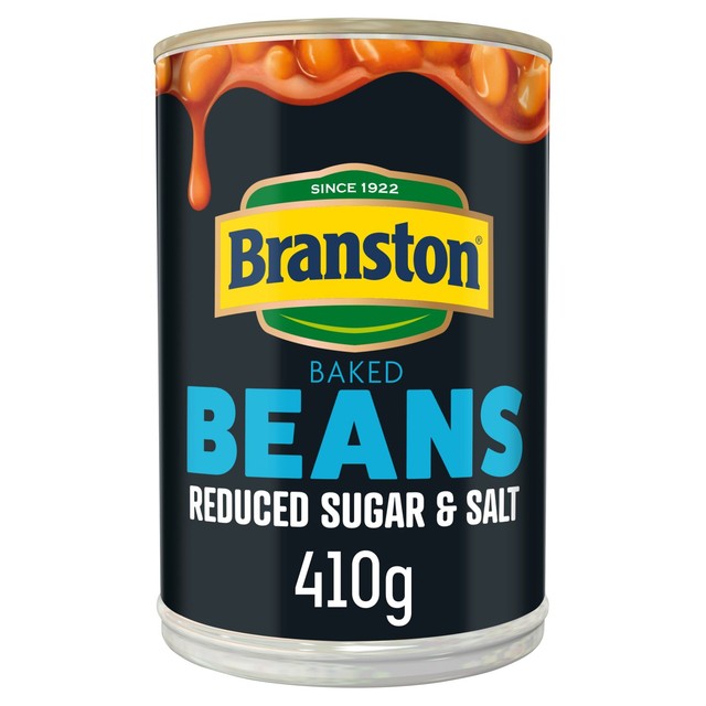 Branston baked beans reduced sugar and salt 410g - British product
