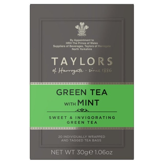 Taylors green tea with mint 20 tea bags (British brand)