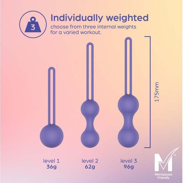 So Divine Kegel ball training set with interchangeable weights (British brand)