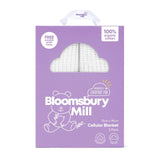 Bloomsbury Mill organic cellular blankets white 2 pack - British product